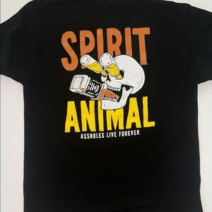 Assholes Live Forever Spirit Animal Skull T-Shirt XL